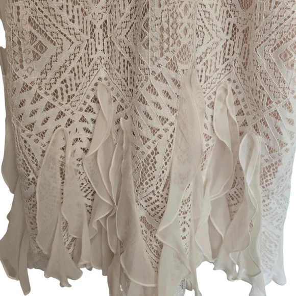 NWT BCBG MaxAzria Off White Leighann Lace Elegant Lace Women’s Dress - Picture 6 of 6